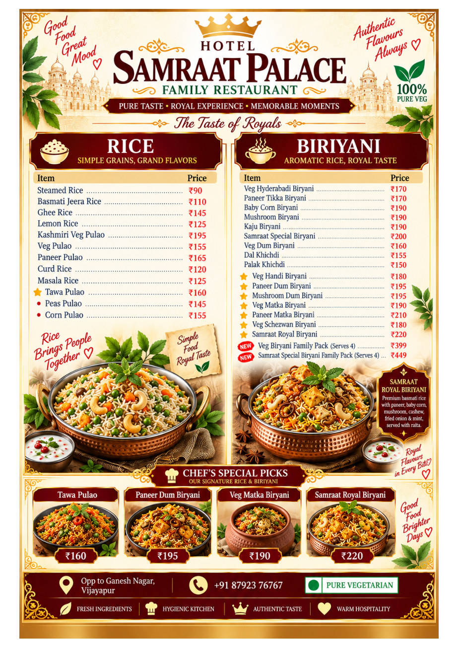 Menu page 9